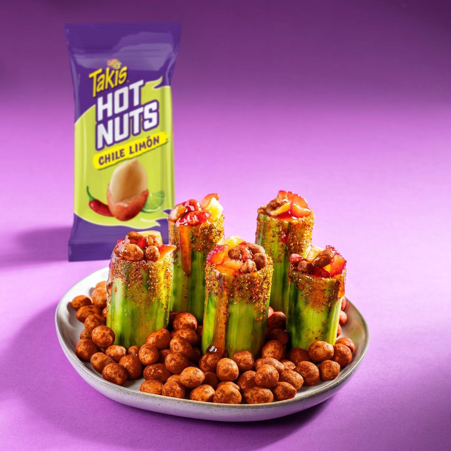 image:imageTakis Fuego Hot Nuts 12 ct 175 oz Value Size Case Hot Chili Pepper amp Lime Flavored Extreme Spicy DoubleCrunch PeanutsChile Limon