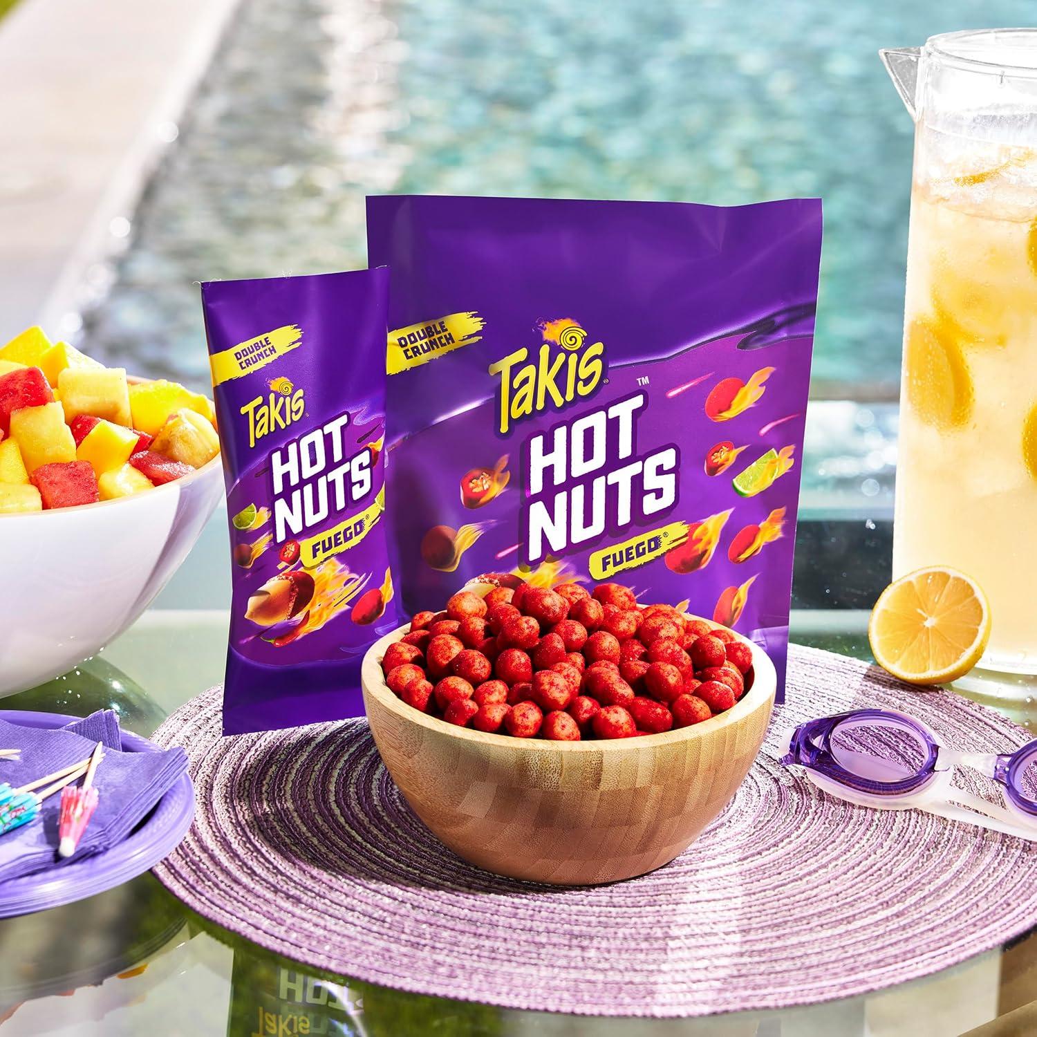 image:imageTakis Fuego Hot Nuts 12 ct 175 oz Value Size Case Hot Chili Pepper amp Lime Flavored Extreme Spicy DoubleCrunch PeanutsFuego