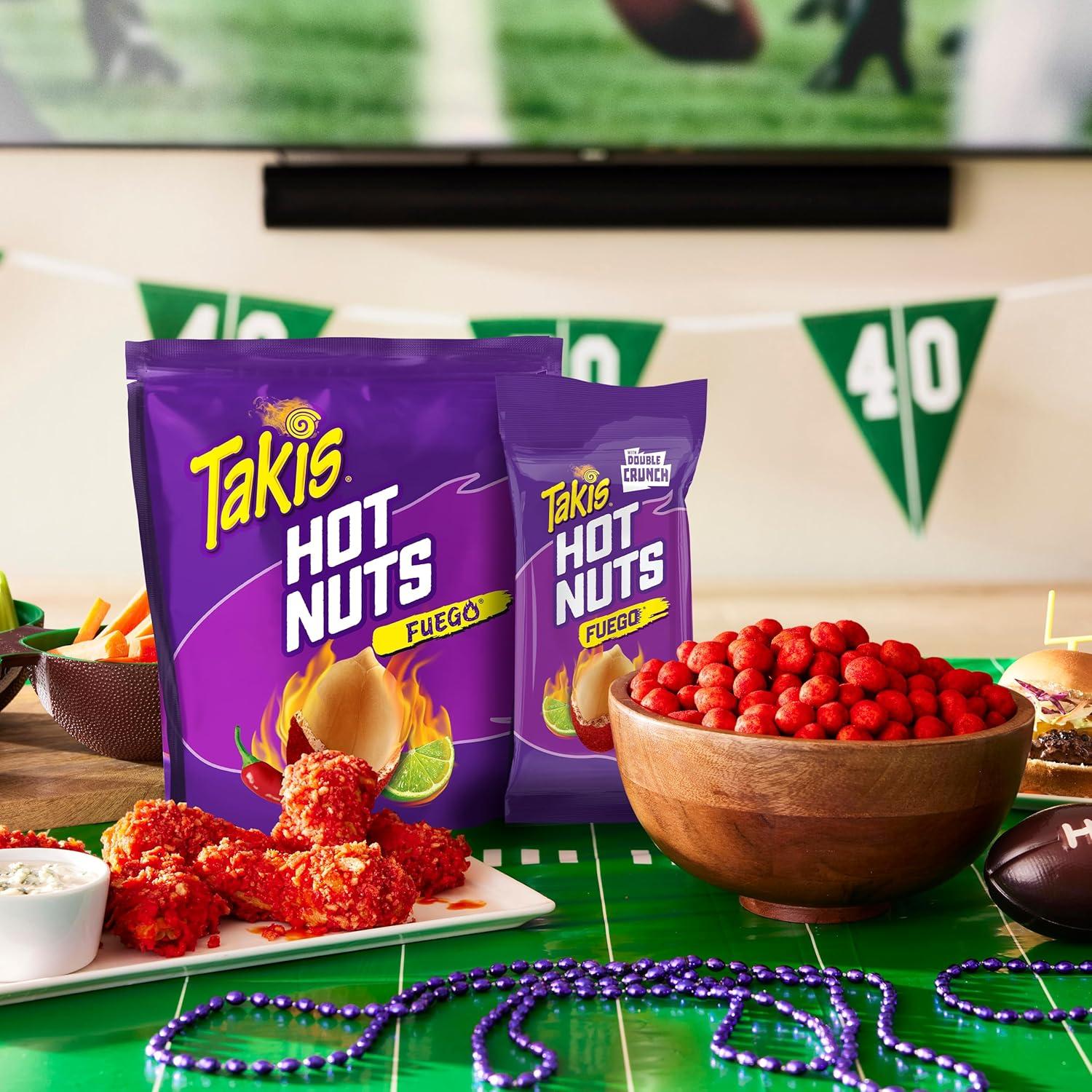 image:imageTakis Fuego Hot Nuts 12 ct 175 oz Value Size Case Hot Chili Pepper amp Lime Flavored Extreme Spicy DoubleCrunch PeanutsFuego S