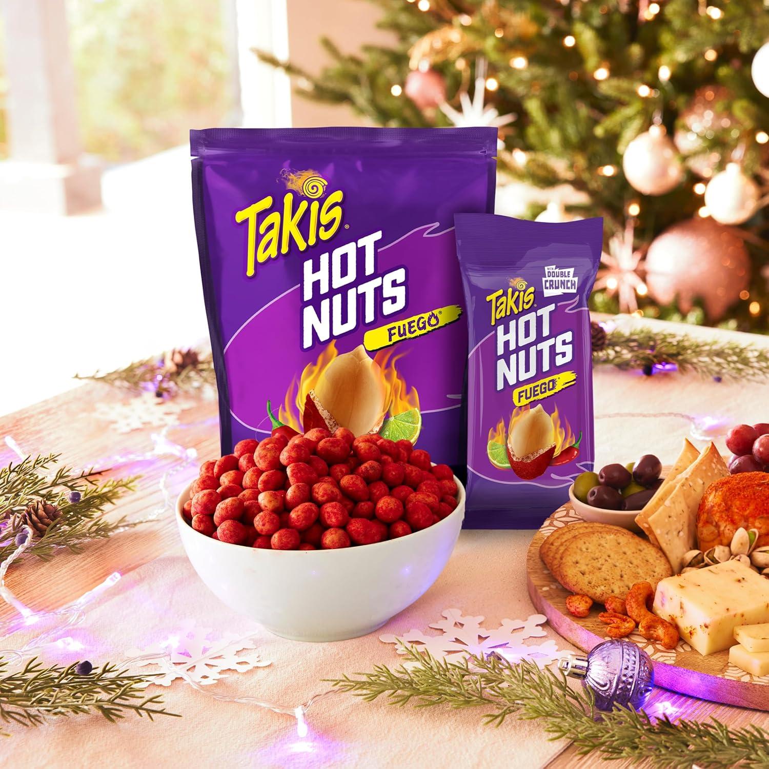 image:imageTakis Fuego Hot Nuts 12 ct 175 oz Value Size Case Hot Chili Pepper amp Lime Flavored Extreme Spicy DoubleCrunch PeanutsHot Chili Pepper Lime