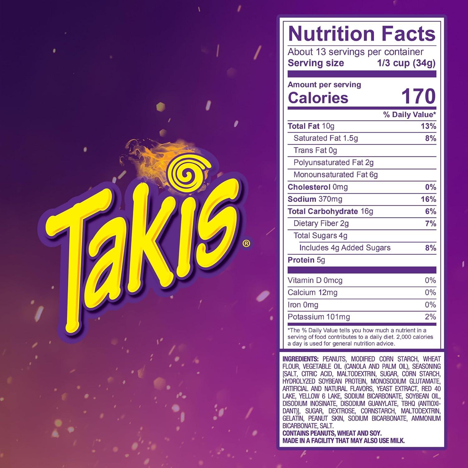 image:imageTakis Fuego Hot Nuts 12 ct 175 oz Value Size Case Hot Chili Pepper amp Lime Flavored Extreme Spicy DoubleCrunch PeanutsHot Chili Pepper Lime