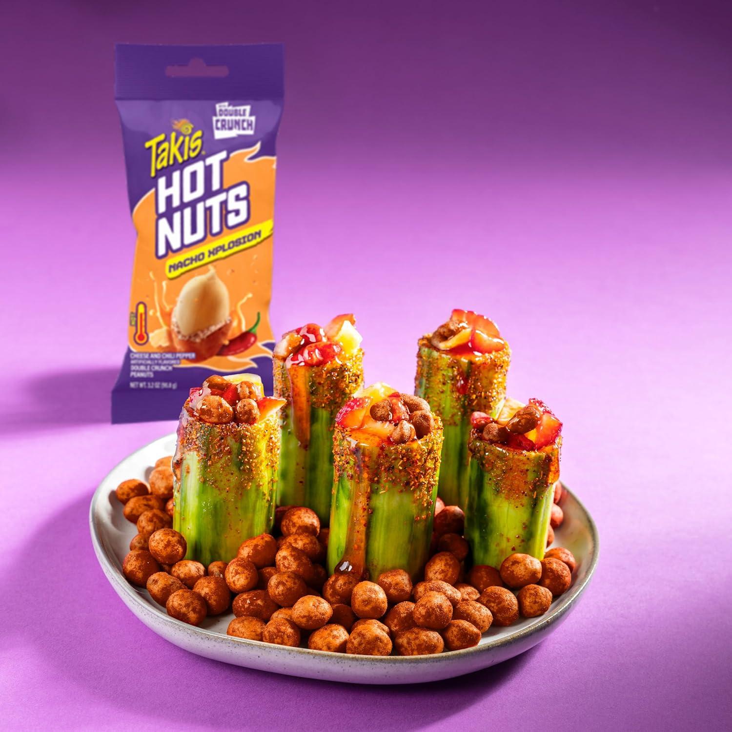 image:imageTakis Fuego Hot Nuts 12 ct 175 oz Value Size Case Hot Chili Pepper amp Lime Flavored Extreme Spicy DoubleCrunch PeanutsNacho