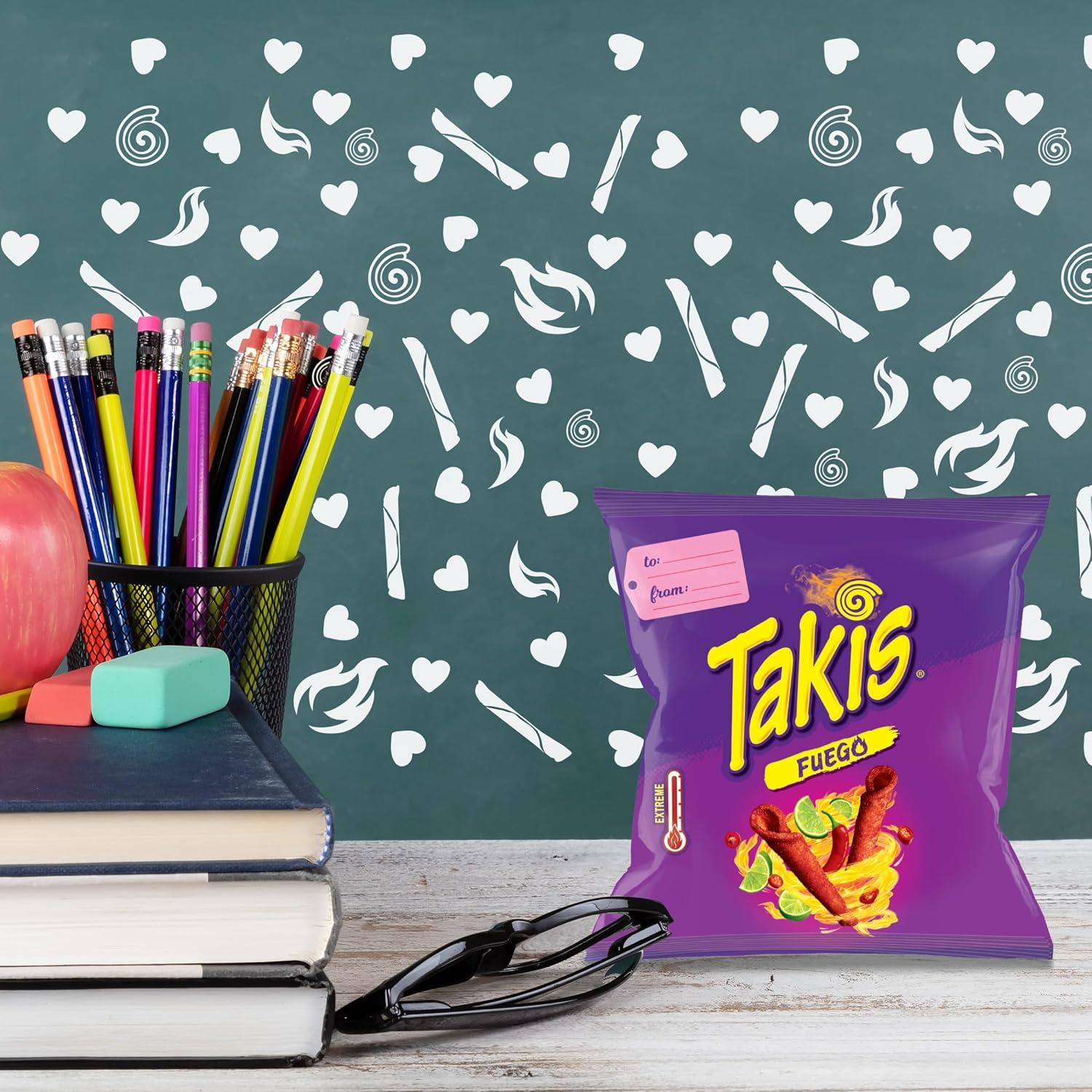 image:imageTakis 18 pc 1 oz Hero Variety Pack Assorted Flavored Mixed Rolled Tortilla Chips 8 Fuego 6 Blue Heat 4 Intense NachoValentine