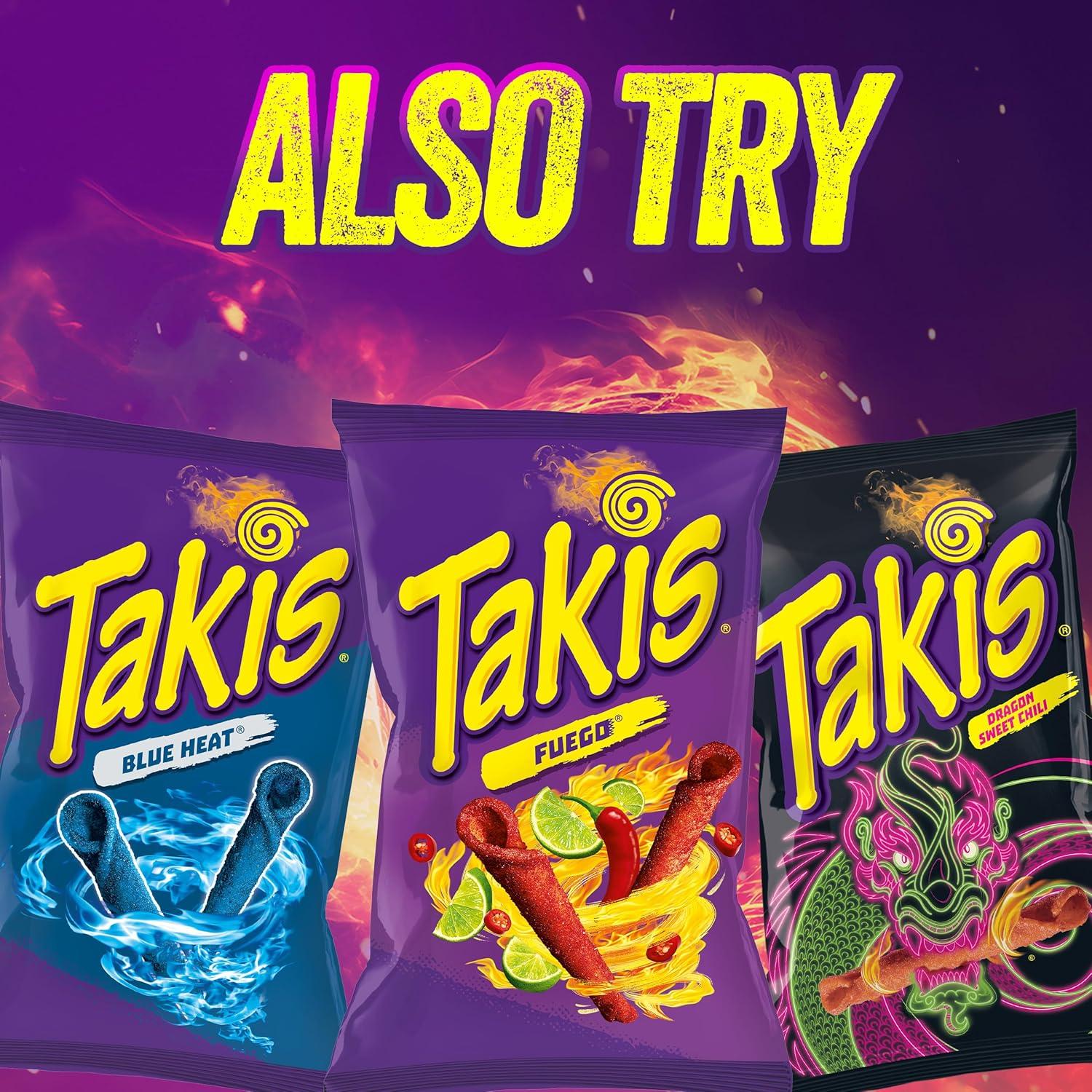image:imageTakis 18 pc 1 oz Hero Variety Pack Assorted Flavored Mixed Rolled Tortilla Chips 8 Fuego 6 Blue Heat 4 Intense NachoZombie