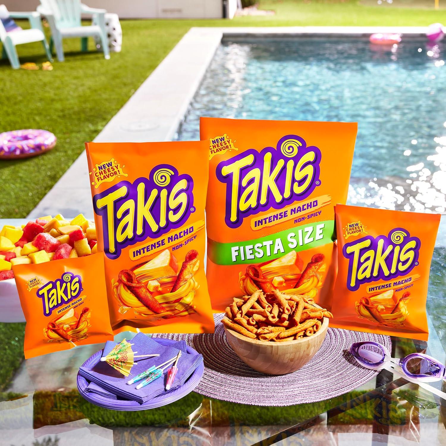 image:imageTakis 40 pc 1 oz Variety Pack Fuego amp Blue Heat Flavored Rolled Tortilla Chips 20 Fuego 20 Blue Heat Perfect for Tailgates Parties or the OfficeIntense Nacho