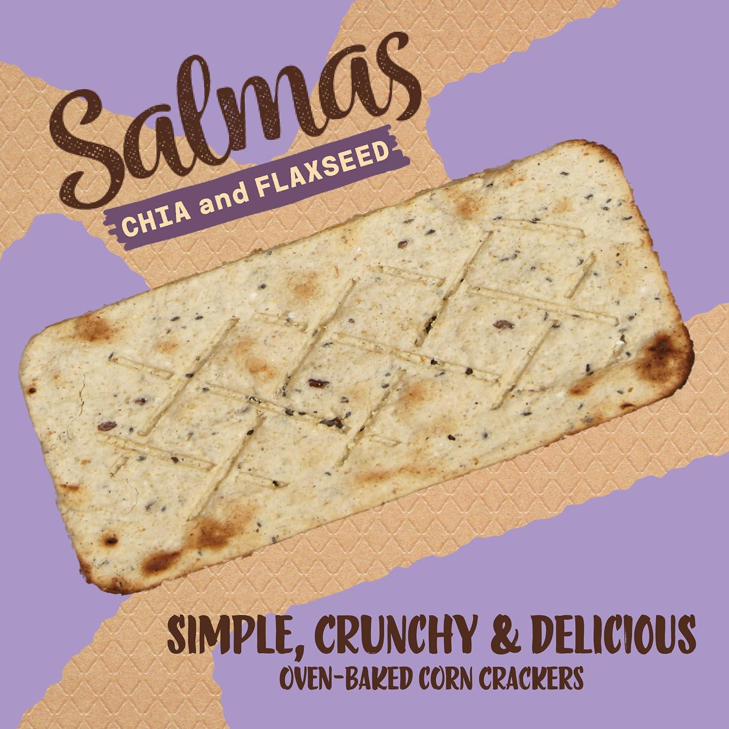 image:imageSanissimo Salmas Salted 40 packs of 3 Crackers Oven Baked Corn Crackers Gluten Free Non GMO Kosher CertifiedChia Flax 20PK