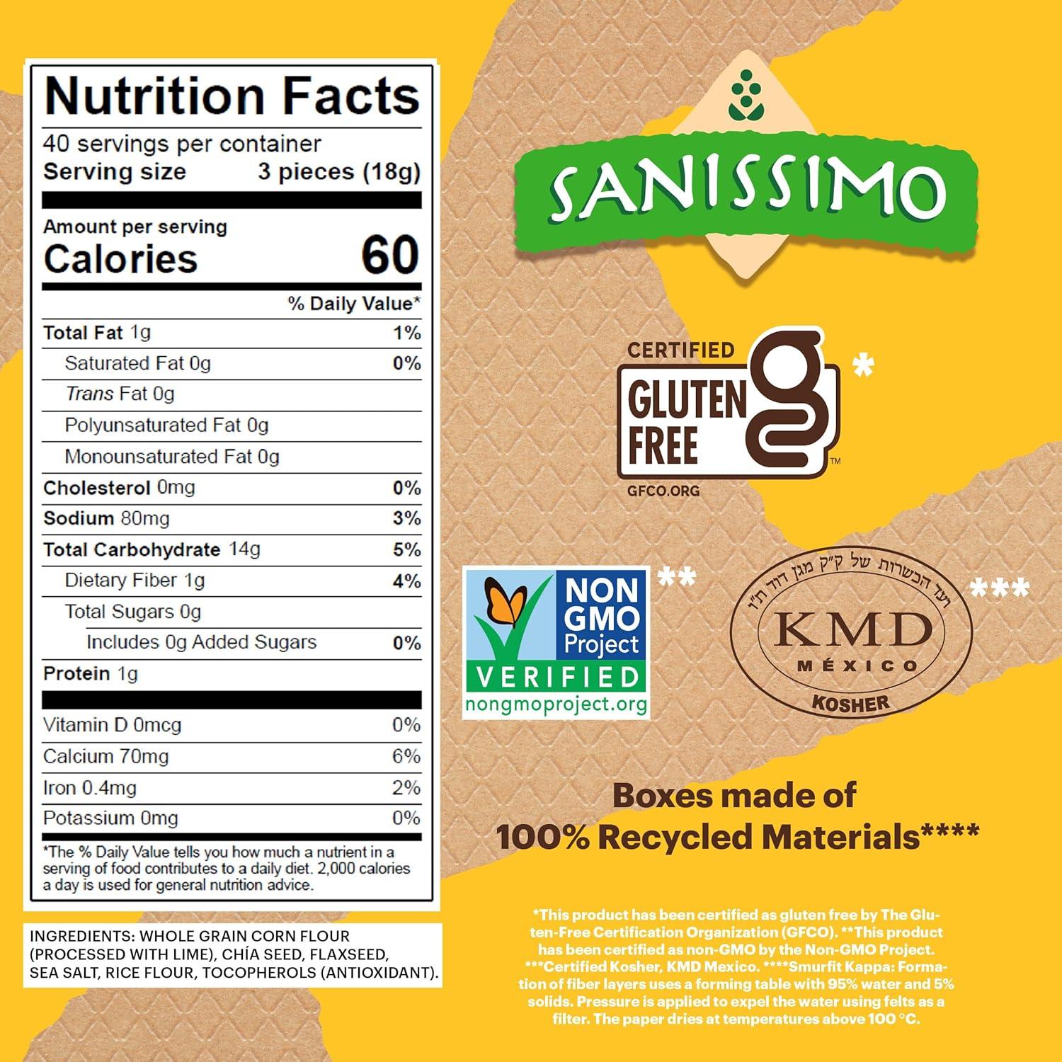 image:imageSanissimo Salmas Salted 40 packs of 3 Crackers Oven Baked Corn Crackers Gluten Free Non GMO Kosher CertifiedSalted 40PK