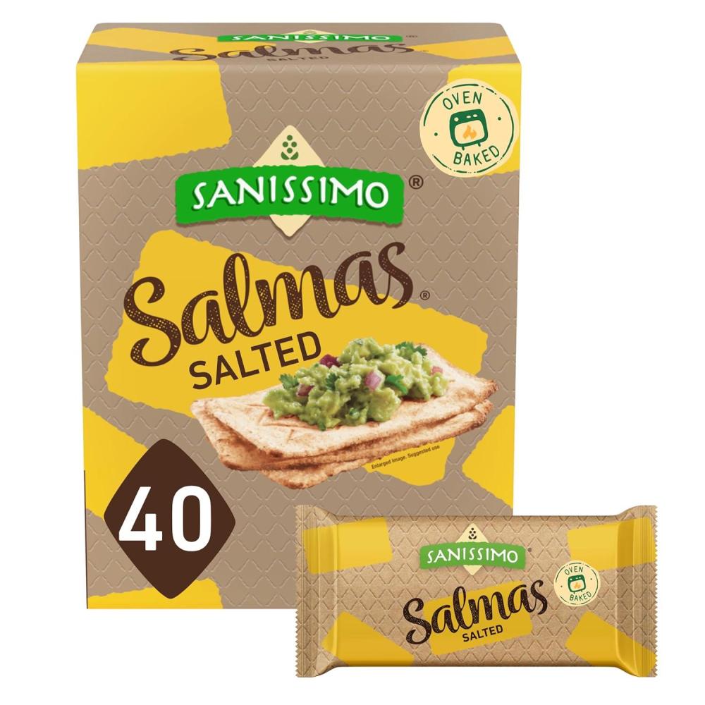 image:imageSanissimo Salmas Salted 40 packs of 3 Crackers Oven Baked Corn Crackers Gluten Free Non GMO Kosher CertifiedSalted 40PK