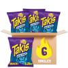 image:imageTakis Blue Heat 6 pc  325 oz Snack Size Case Hot Chili Pepper Flavored Extreme Spicy Rolled Tortilla Chips