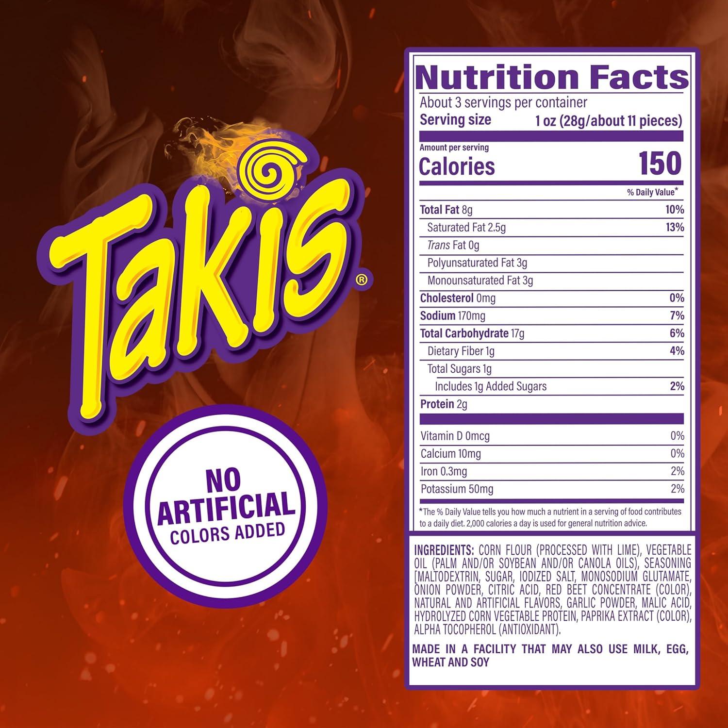 image:imageTakis Pickle Punch 325 oz Snack Size Bag Spicy Pickle Flavored Rolled Tortilla Chips Pack of 4BBQ 4PK